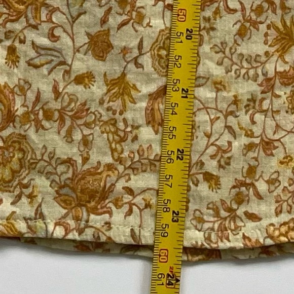 Indi & Cold Floral Puff Sleeve Button Up Top Size M Cotton Cottagecore - Picture 10 of 10